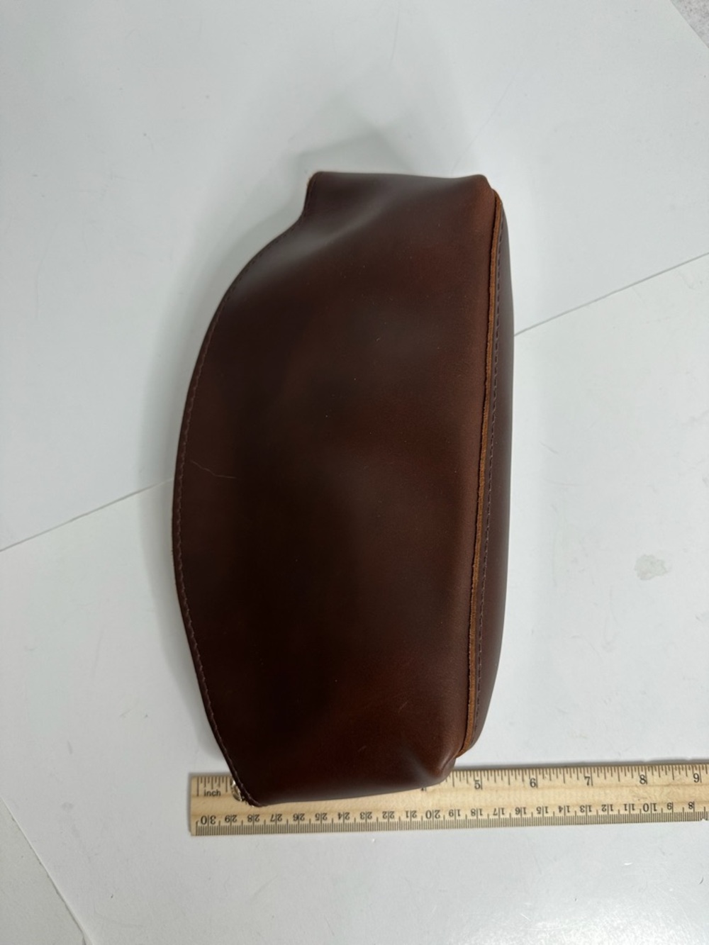 NEW Portland Leather Goods Total Eclipse Makeup Bag in Mystery Brown Color - Picture 3 of 9